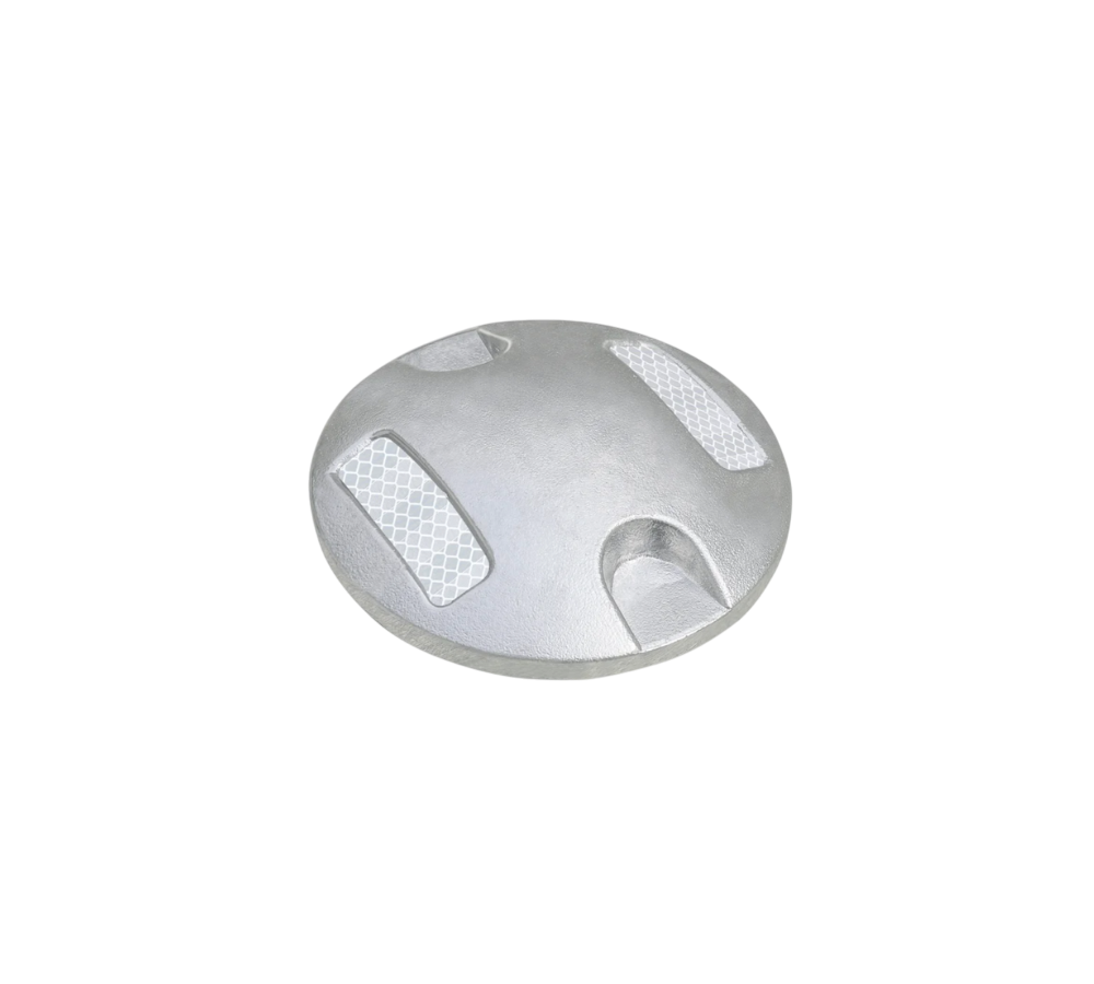 BOTÓN DE ALUMINIO CON 2 CARAS REFLEJANTES 2 X 10