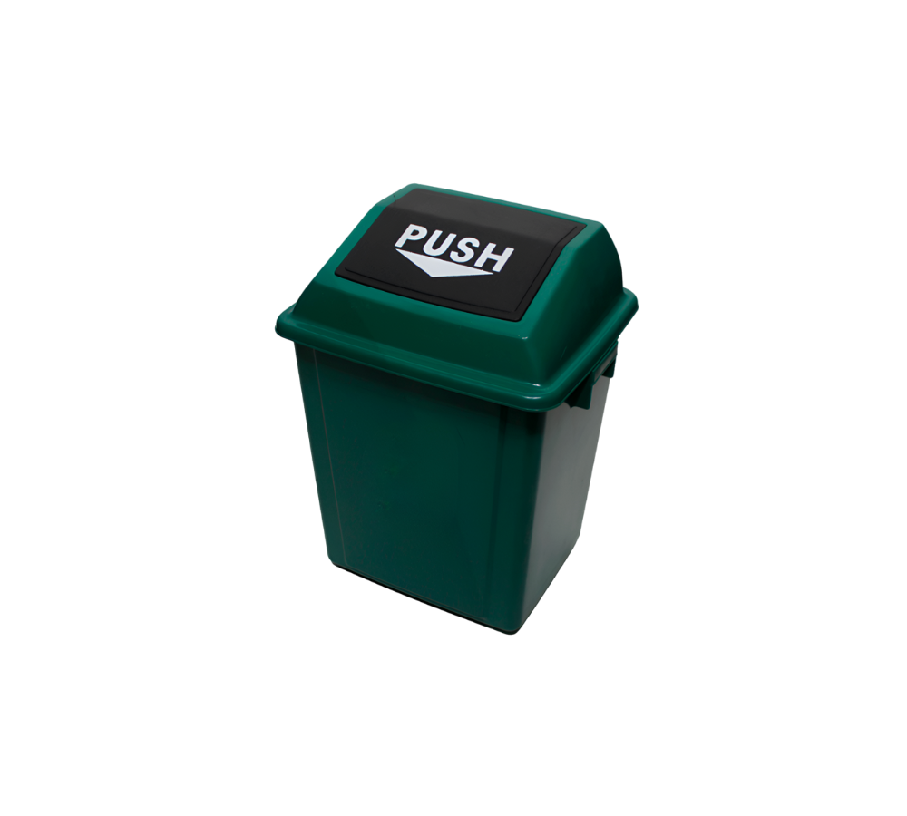 BOTE DE PLÁSTICO CUADRADO PUSH 25 L