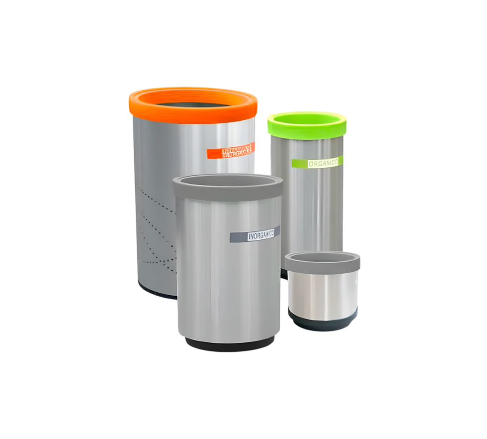Miniatura: CONTENEDOR DE BASURA CILÍNDRICO ECOLÓGICO 49 X 80