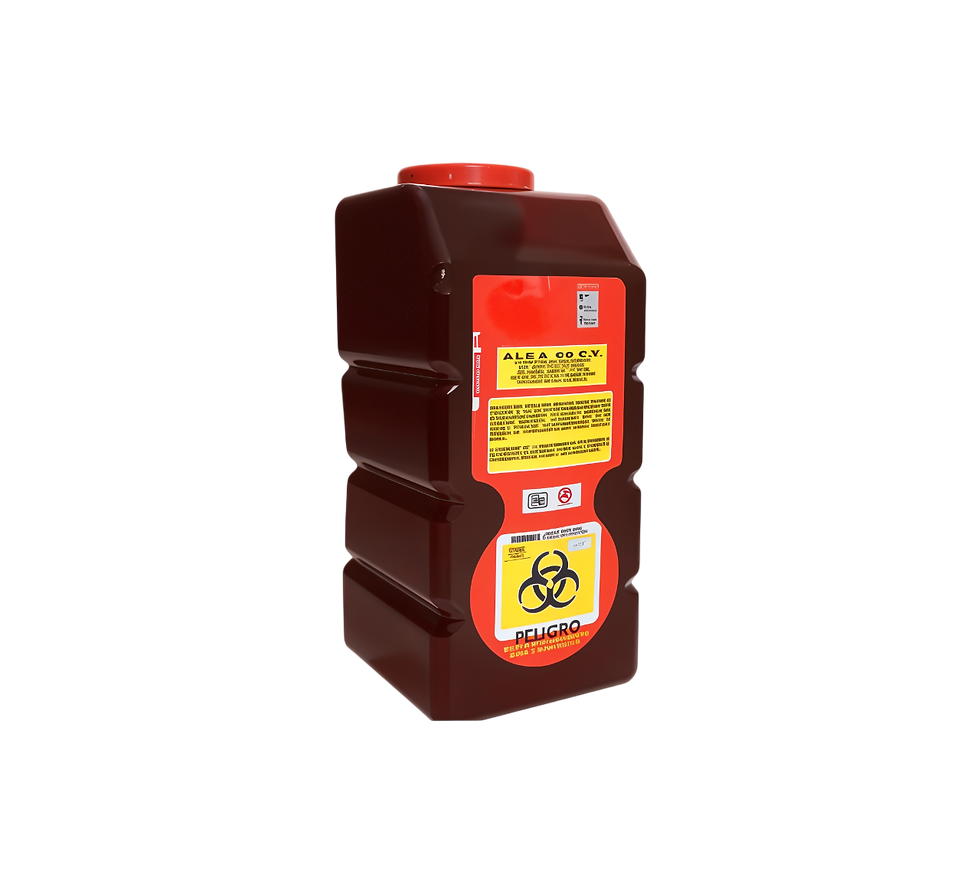 CONTENEDOR RPBI ROJO PARA LÍQUIDOS 12 L