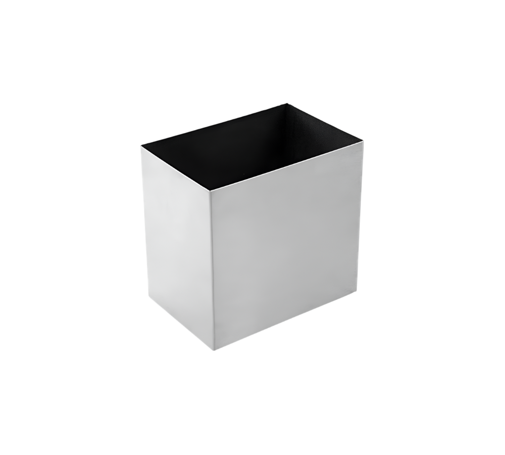 CESTO DE BASURA CUBO DE ACERO INOXIDABLE 30 X 20 X 29