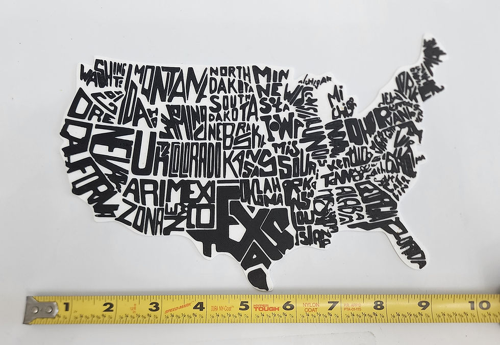 Thumbnail: US Map Wall Decor