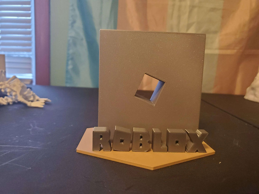 Thumbnail: Roblox-Inspired Trophy (Real Wood Base Optional!)