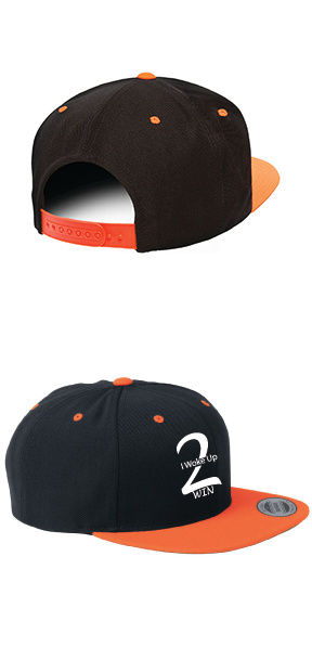 Thumbnail: IWU2W Adult 6-Panel Structured Flat Visor Two Tone Classic Snapback