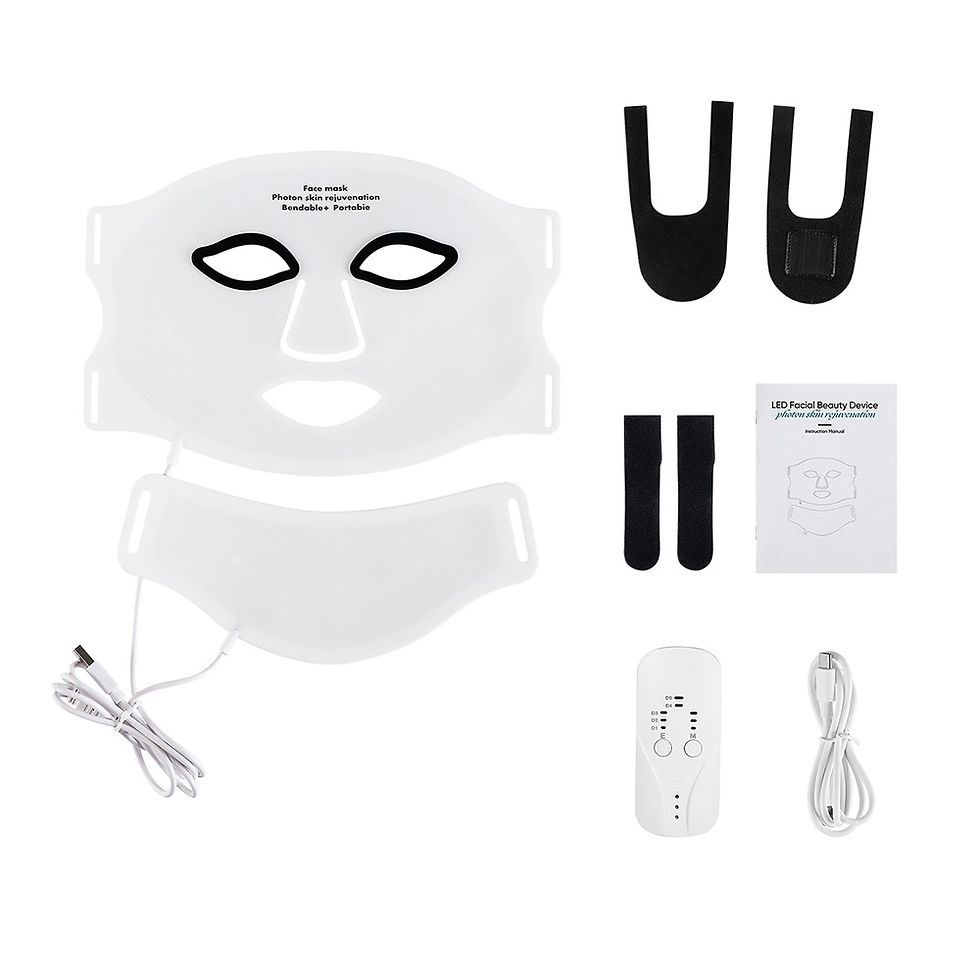 Miniatura: Silicone LED Mask Face With Neck 7 Colors LED Photon Red Light Infrared Therapy 
