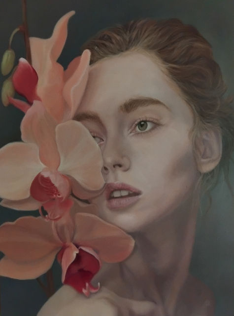 Portrait painting titled "Jenny" by Maria Abeyesekere