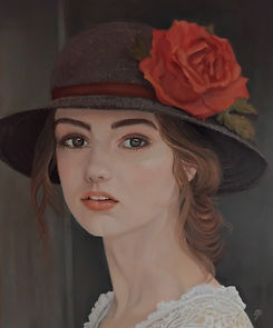 Portrait painting titled _Anna_ by Maria Abeyesekere