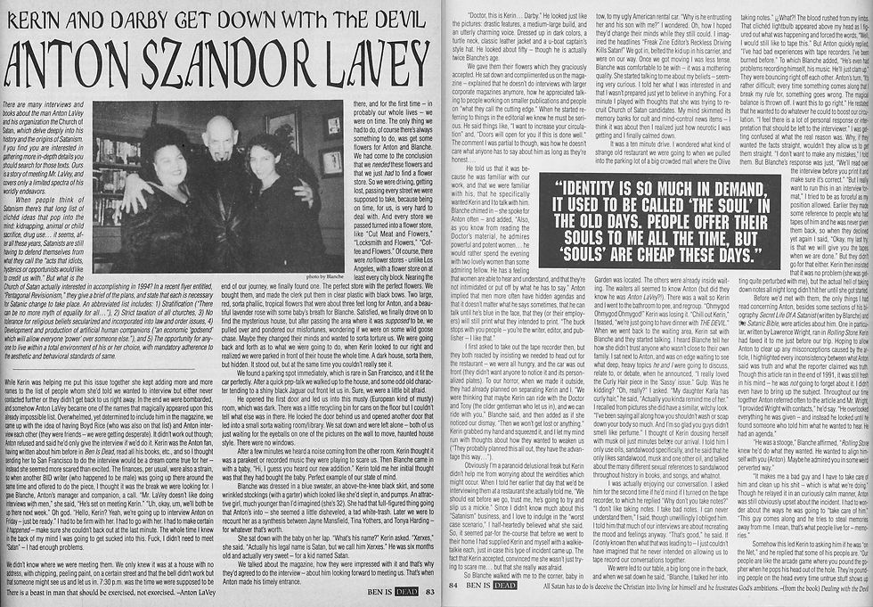 Thumbnail: BEN IS DEAD: Vintage Punk Magazine / Black Issue w/ Anton LaVey
