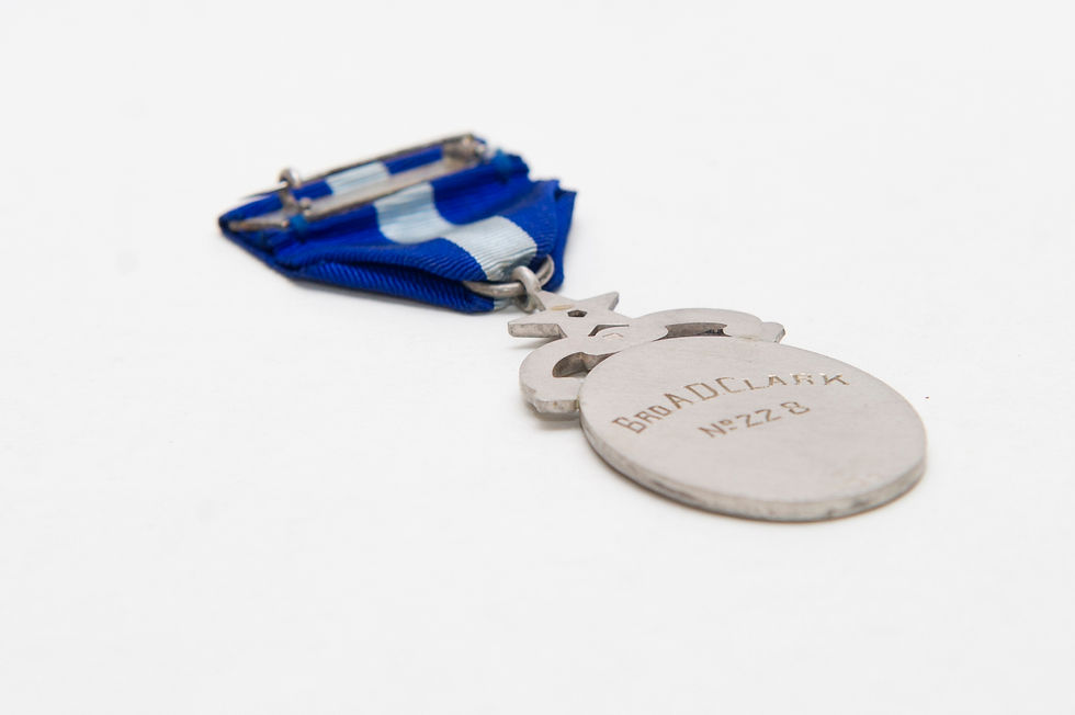 Solid Silver Aegros Sanat Humanitas Freemason Medal - Hospital Breast Jewe