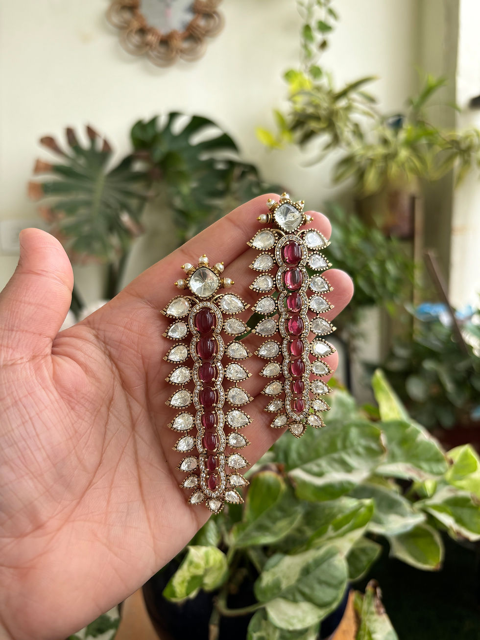 Thumbnail: Moissanite Statement Earrings - P0105