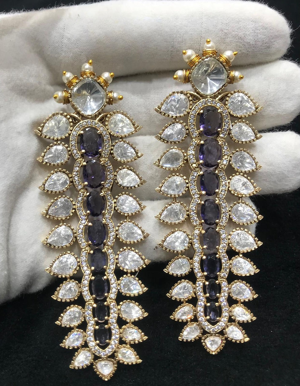 Thumbnail: Moissanite Statement Earrings - P0105