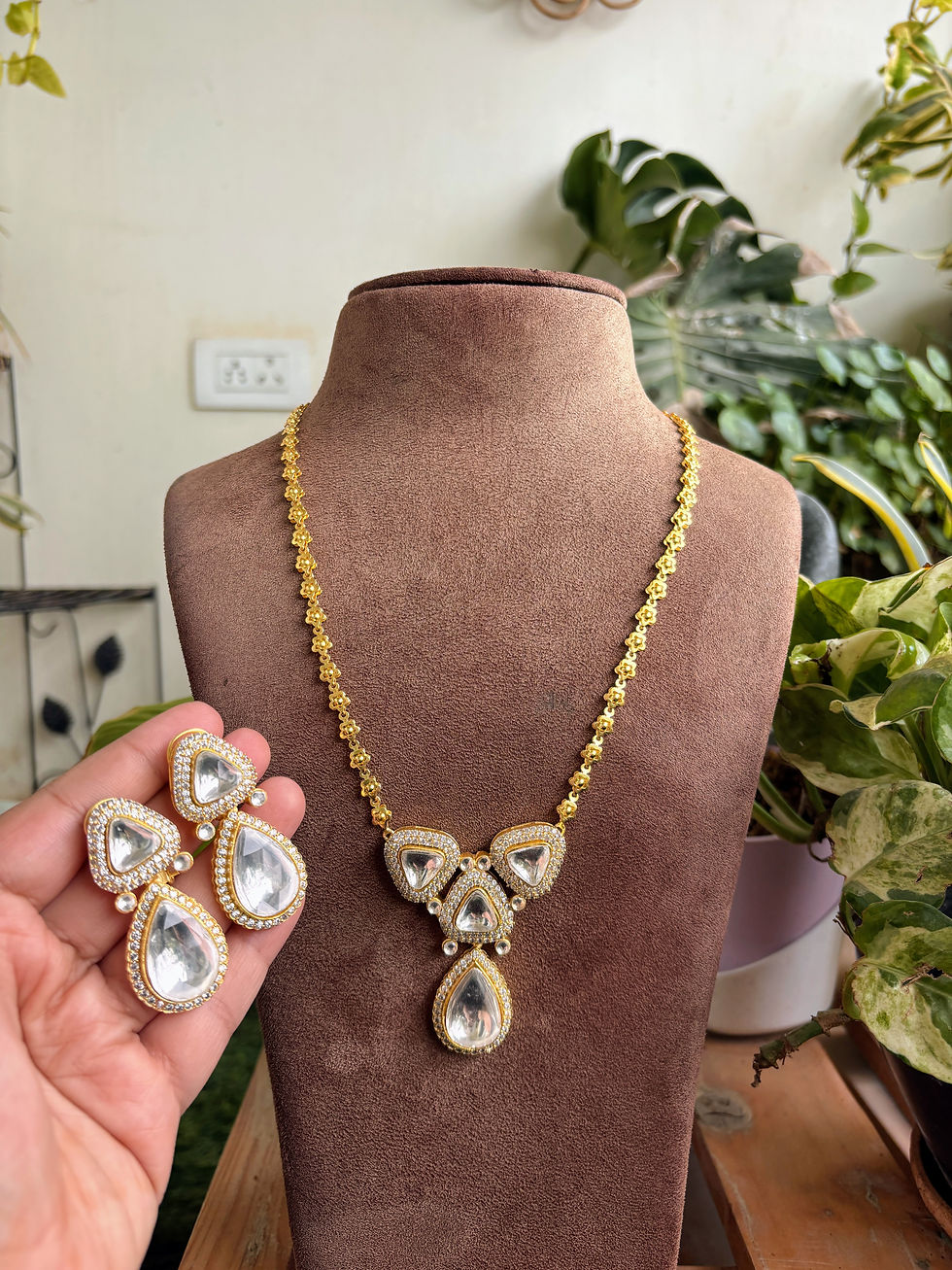 Thumbnail: Moissanite Pendant Set - P0432