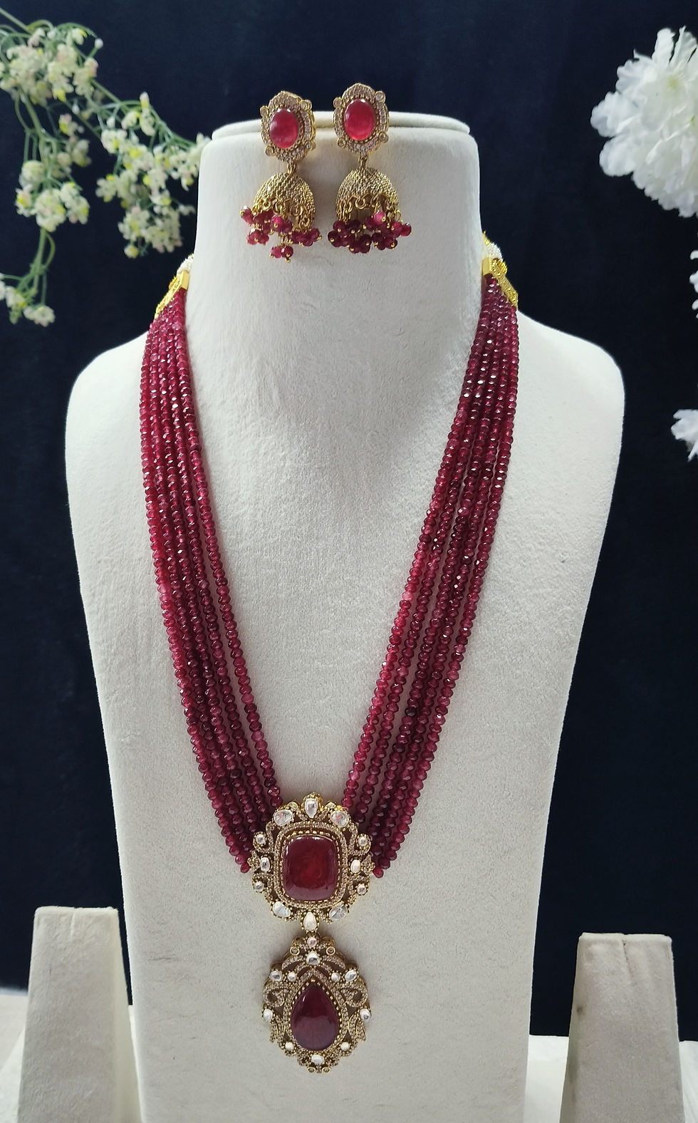 Thumbnail: Moissanite Long Neckset - P0210