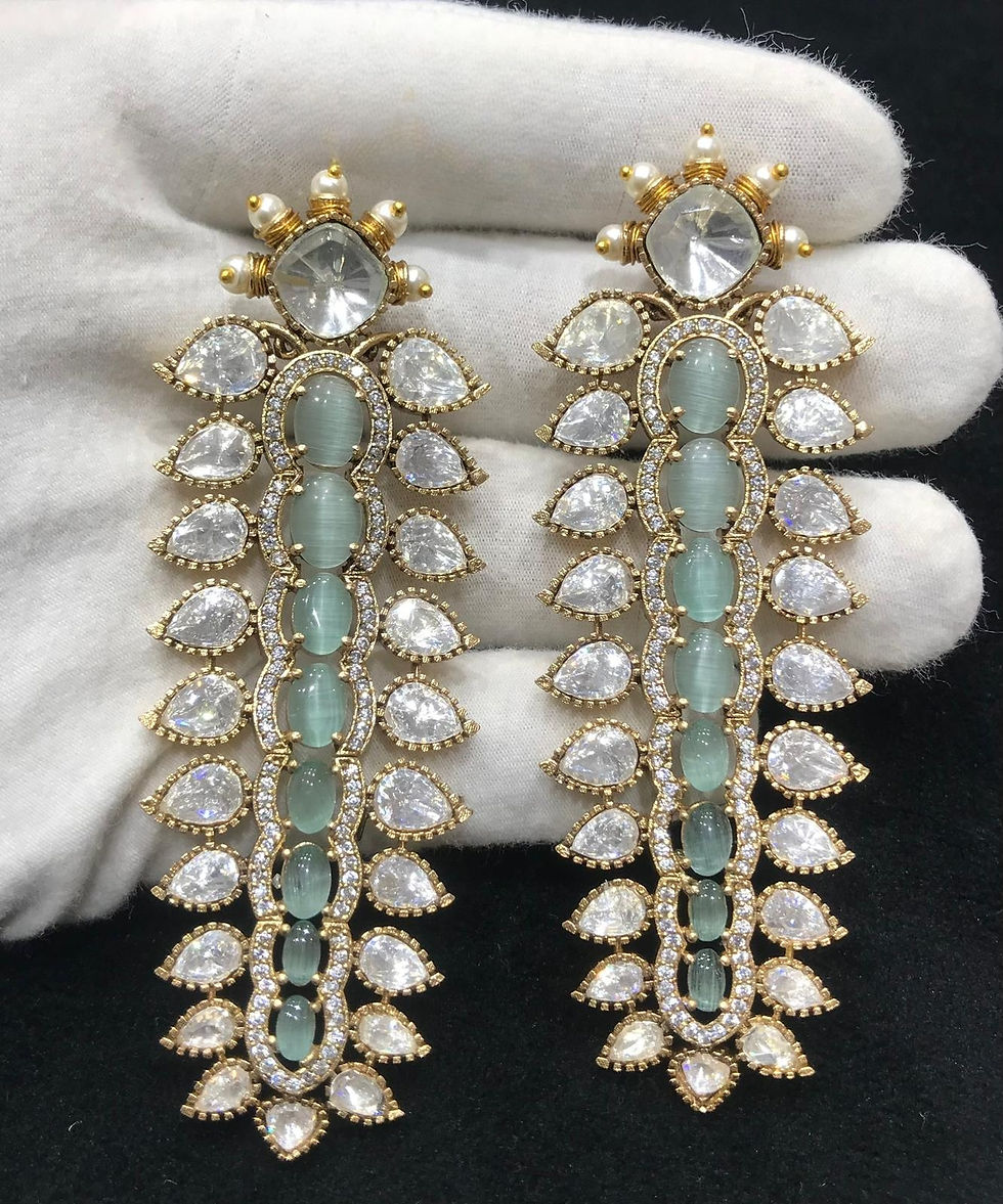 Thumbnail: Moissanite Statement Earrings - P0105