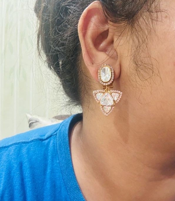 Thumbnail: Moissanite Stud Earrings - P088