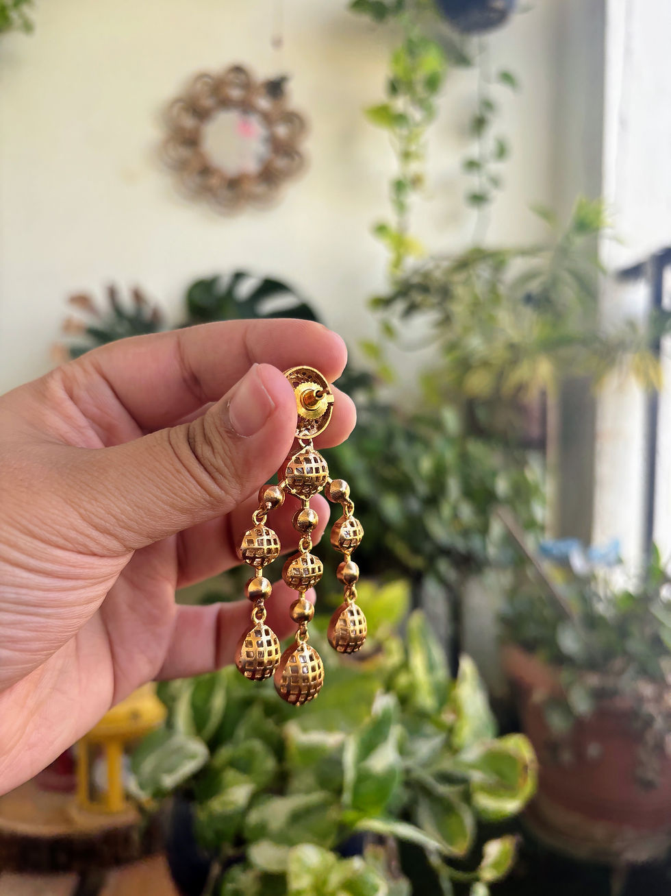 Thumbnail: Moissanite Polki Dangler - P0202