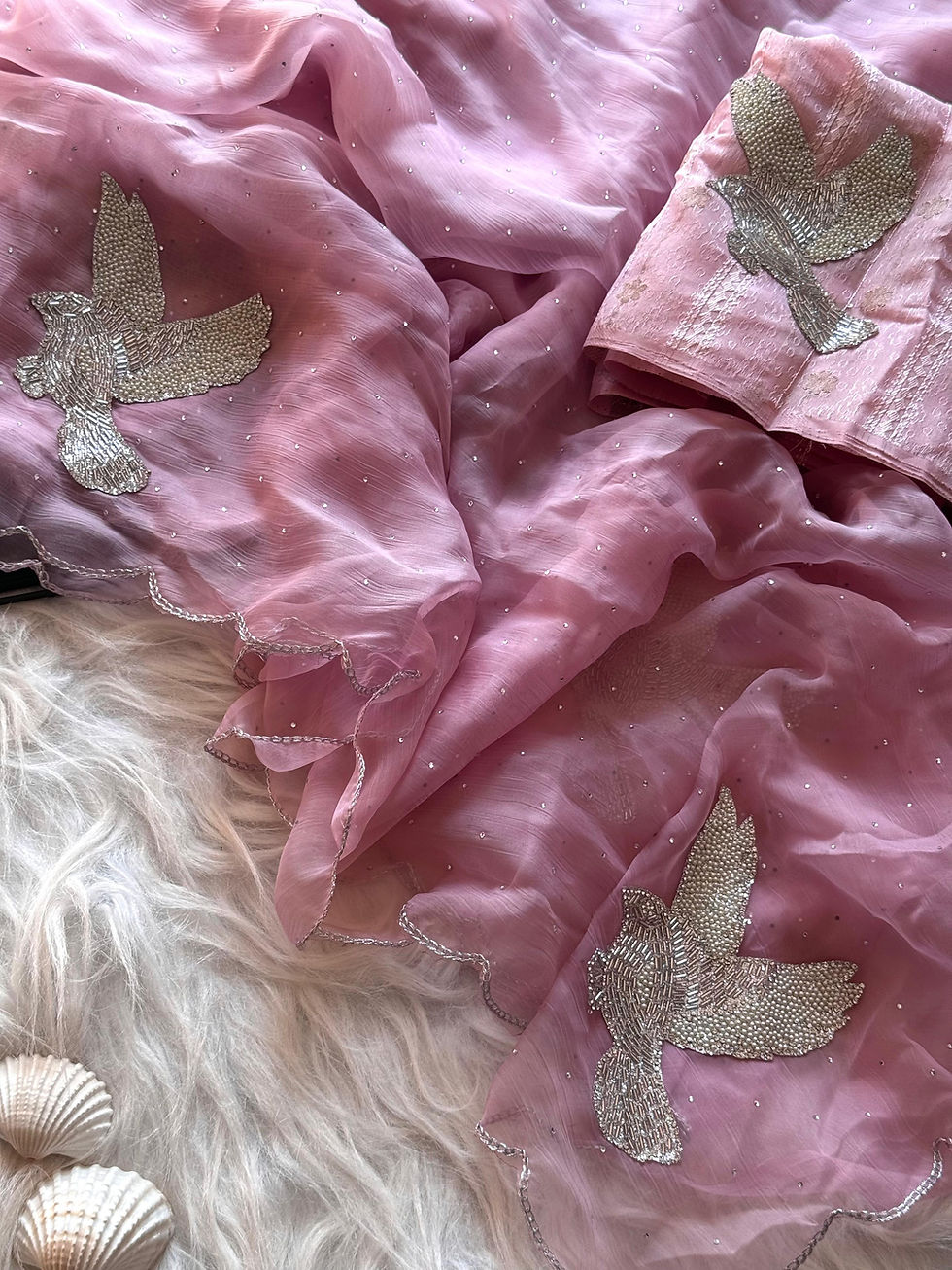 Thumbnail: Chiffon Silk Saree - S020