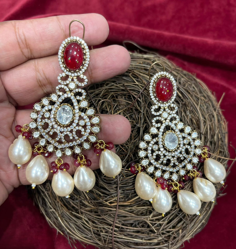 Thumbnail: Moissanite Statement Earrings - P087