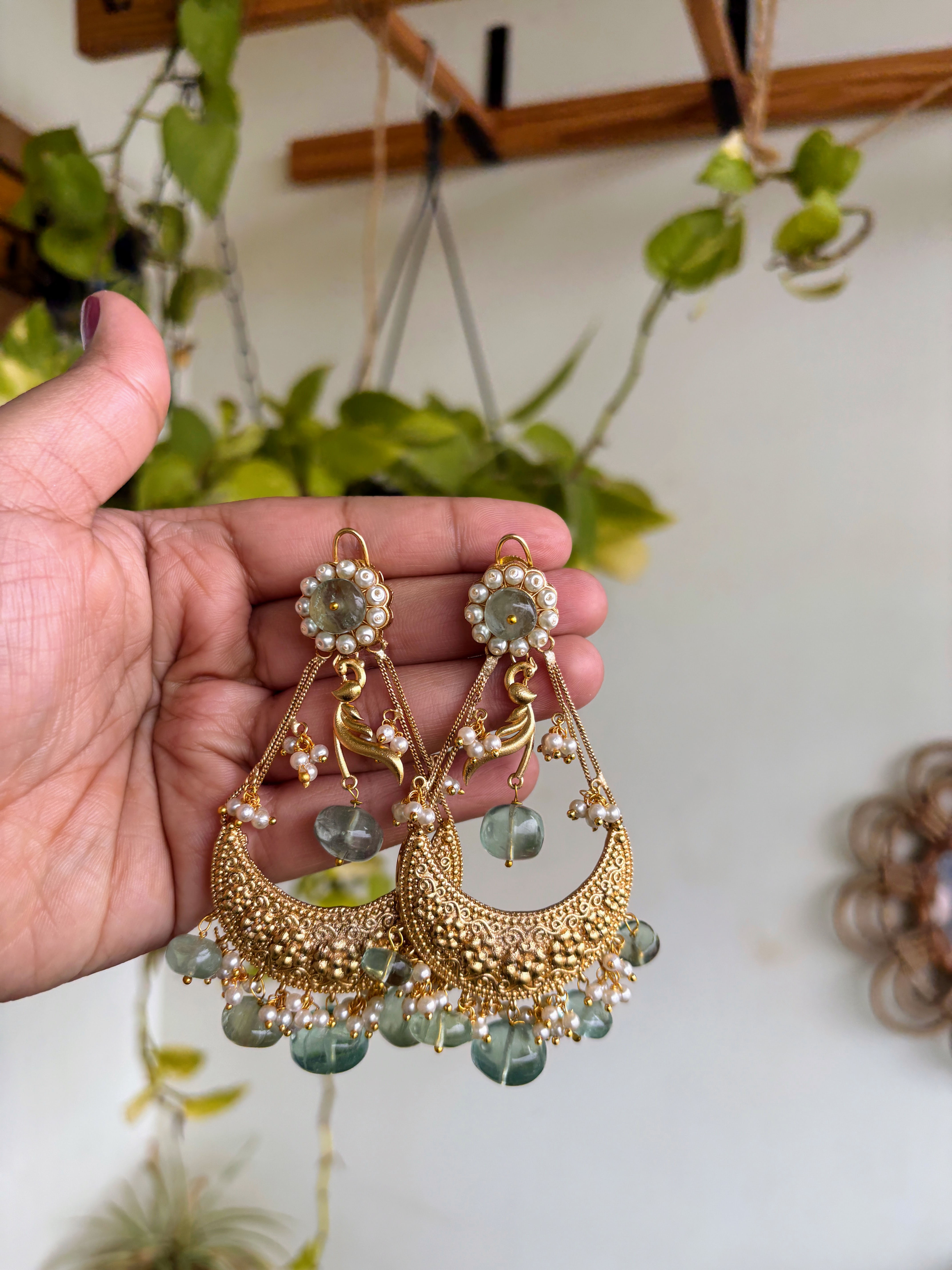 Statement Earrings Mint - P0433