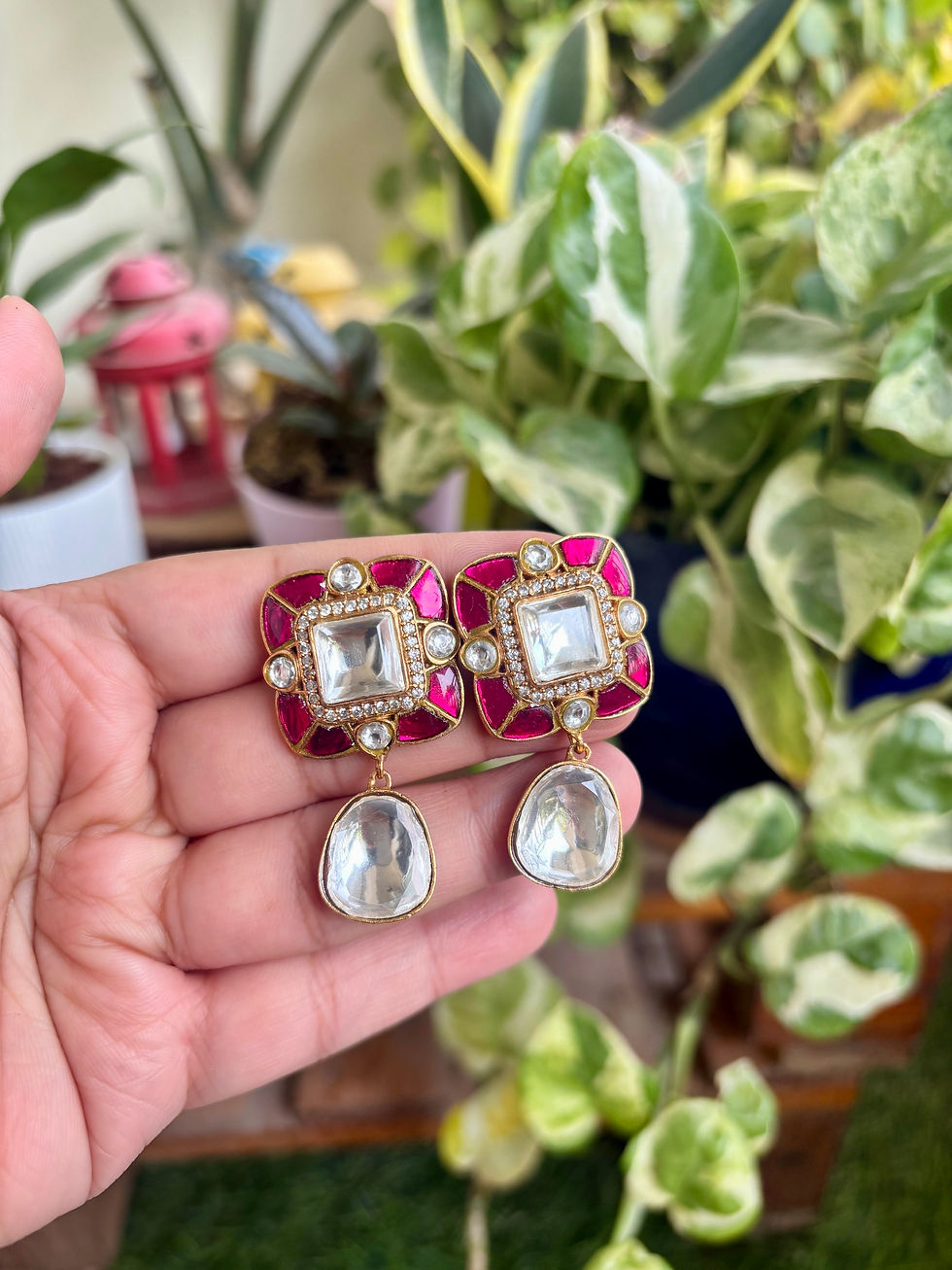 Thumbnail: Polki Ruby Choker Set - P0291
