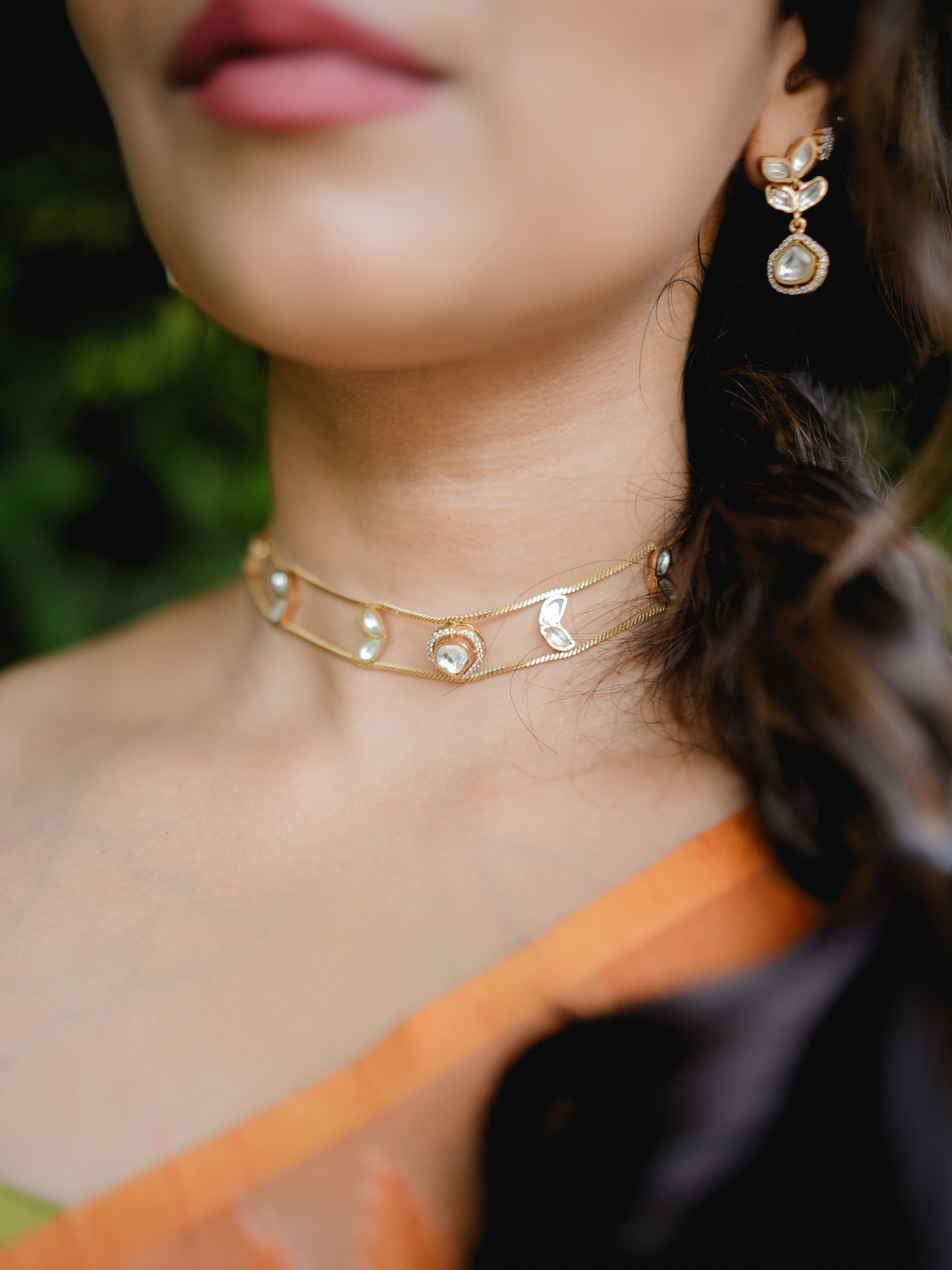 Kundan Statement Choker Set - P0237