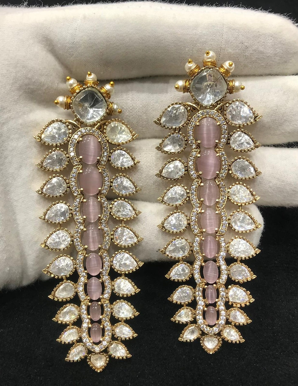 Thumbnail: Moissanite Statement Earrings - P0105