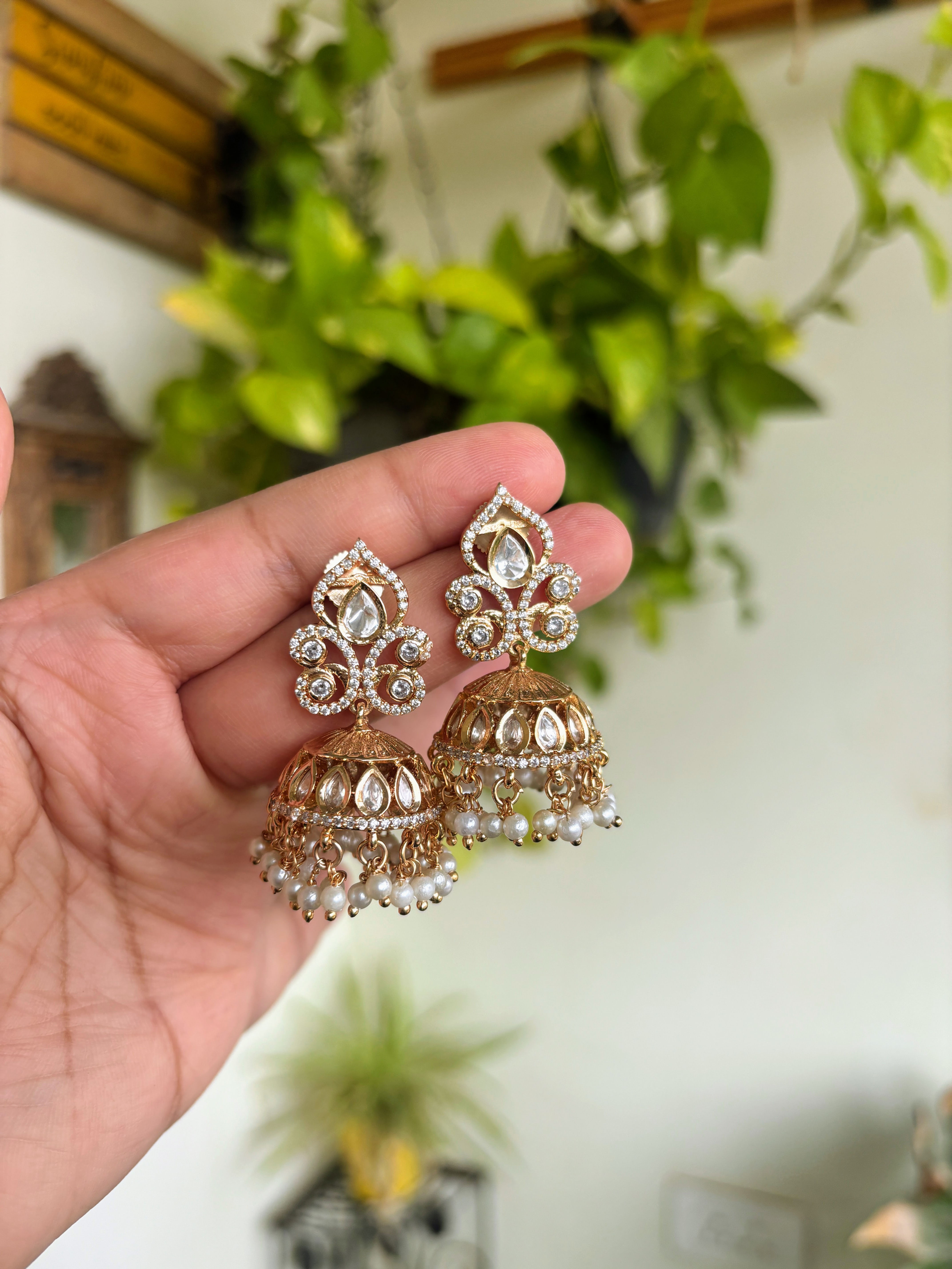 Kundan Jhumka Set - P0264