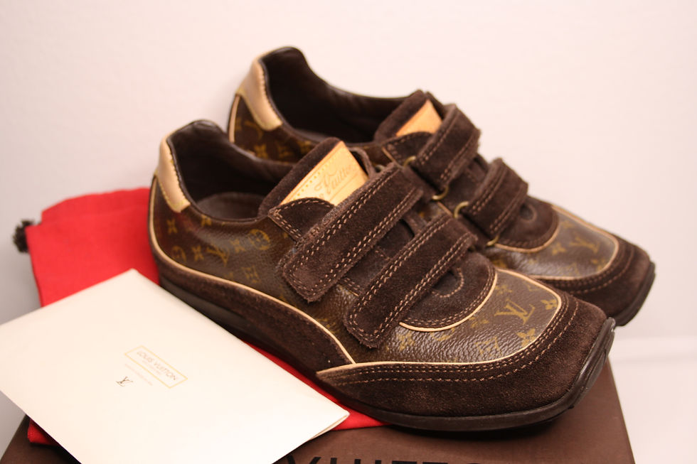 Thumbnail: Louis Vuitton Monogram Speeding Velcro Sneakers.