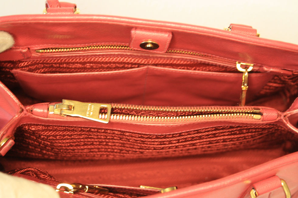 Thumbnail: In the photo is  pink Prada  Saffiano Lux Open Promenade Handbag