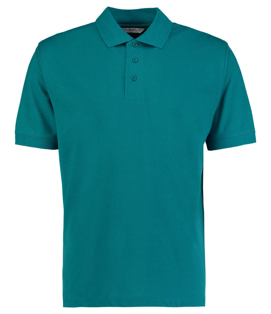 Teal polo shirt with buttons, 569M Russell Hardwearing Poly/Cotton Piqué Polo Shirt, The Workwear Hub