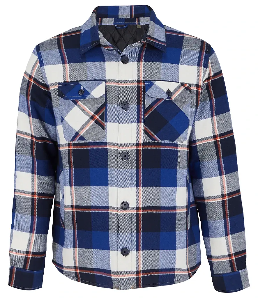 Blue and white plaid jacket, RX402 Pro RTX Pro Fleece Jacket, product shot from The Workwear Hub