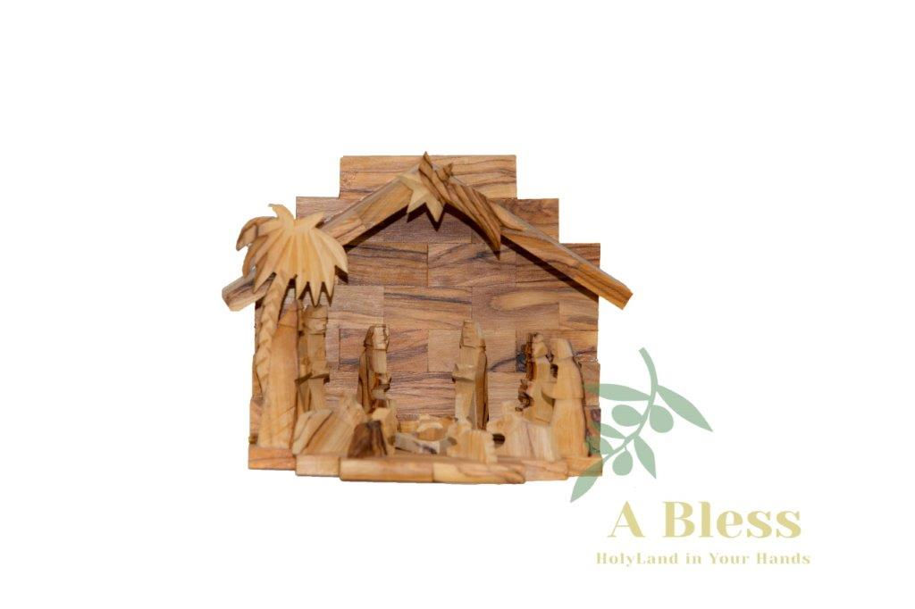 Olive Wood Christmas Nativity Scene