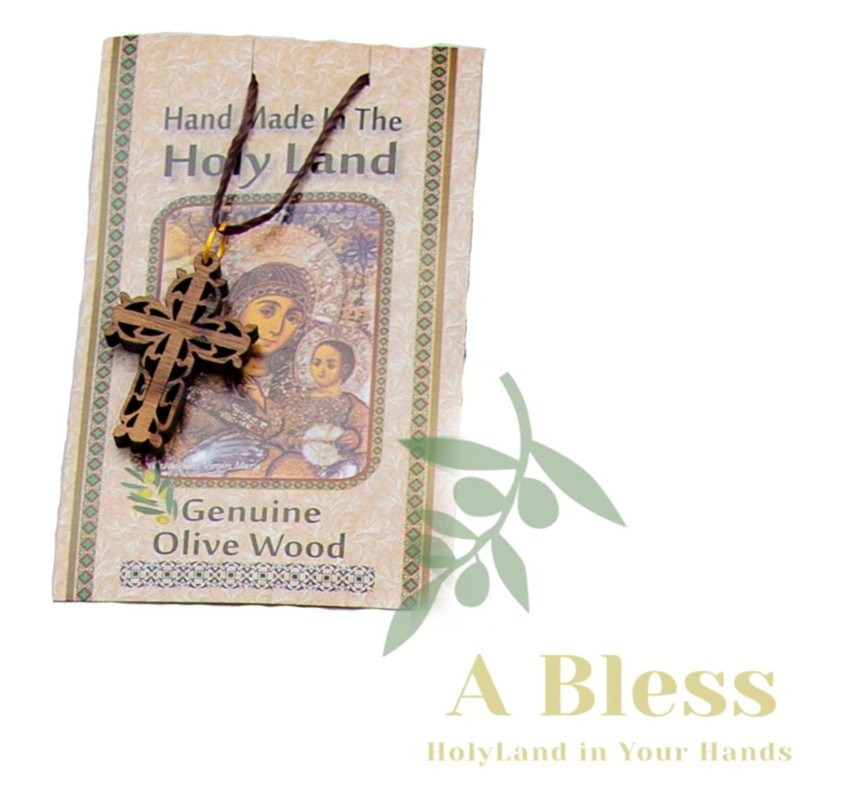 Olive Wood Cross Necklace