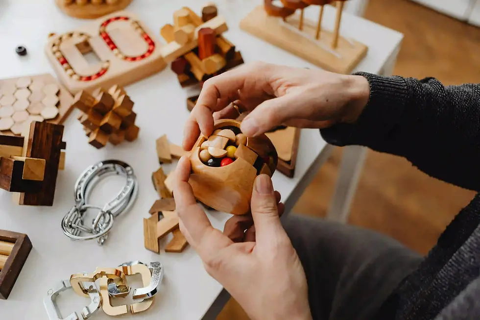 Brain-teasing wooden puzzles for cognitive, therapeutic, and managing your emotions