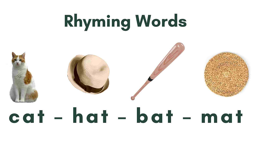 Leaning rhyming words helps in the language skills of kindergarten and preschoolers