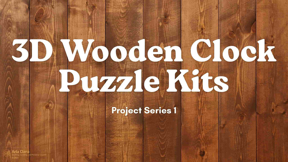 DIY Craft: 3D Wooden Clock Puzzle Kits for Adults - Project Series 1
