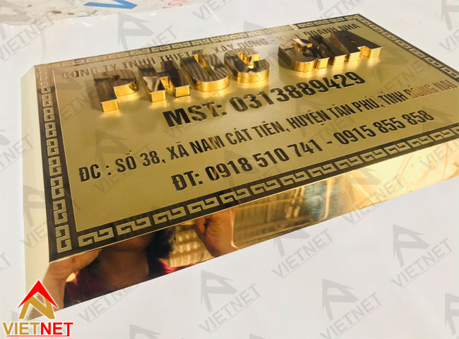 Bảng hiệu inox ăn mòn