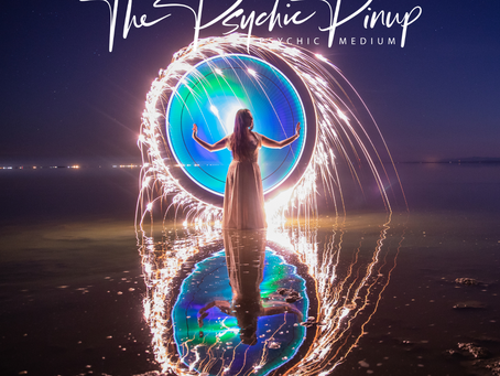 A mystical figure stands before a vibrant, swirling portal of light, reflecting in calm waters under a starry sky, evoking an aura of magic and mystery.
