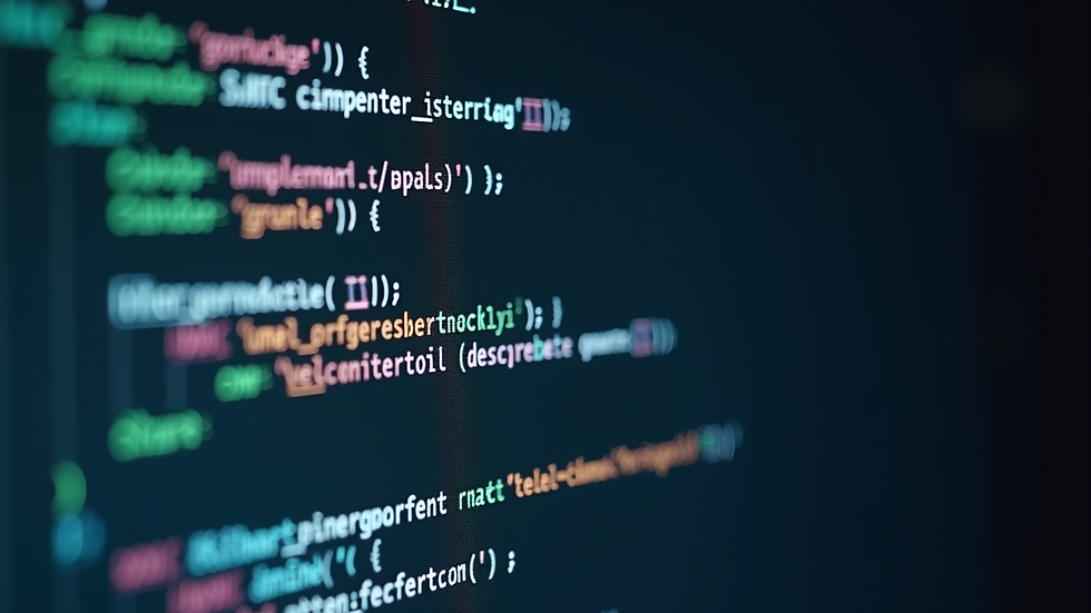 Close-up view of a clean HTML code snippet on a computer screen
