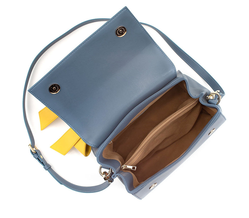 Thumbnail: Cottontail - Deep Blue Vegan Leather Bag.