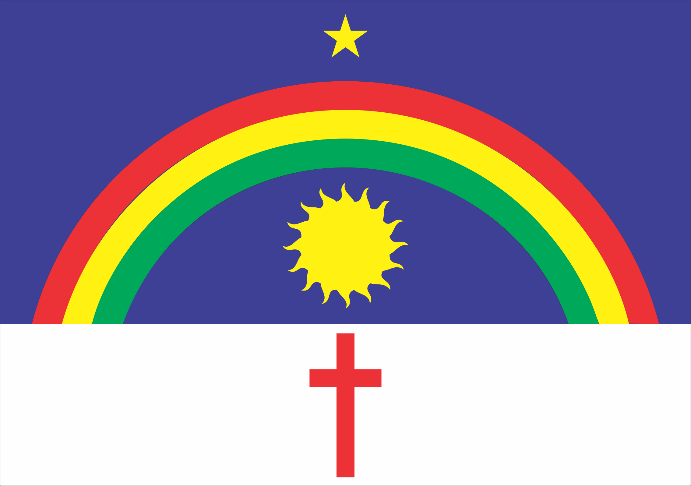 BANDEIRA PERNAMBUCO 1,5 PANO BORDADA EM OXFORD 0,96M X 0,67M