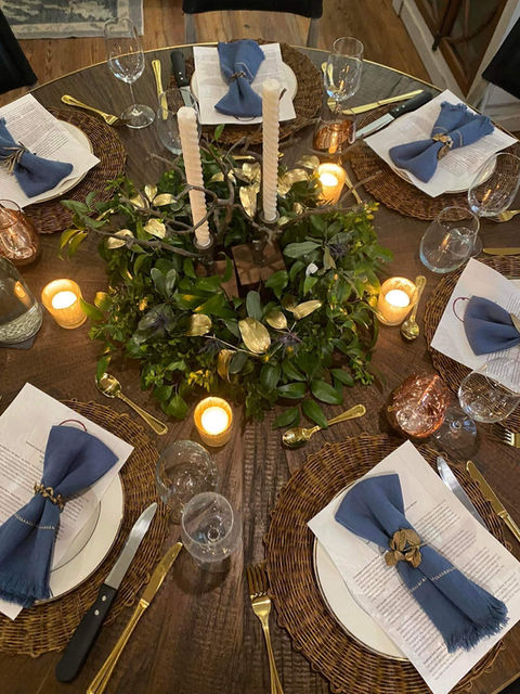 Tables set for popup dinner