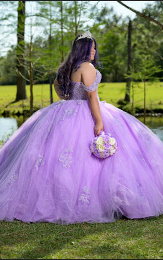 Quinceañera celebration girl in field