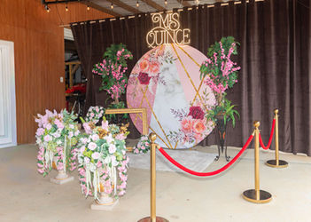 Quinceañera celebration sign at La Hacienda Venue in Pass Christian MS