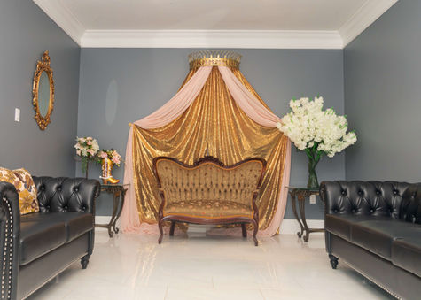 hall with couches