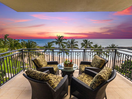 Sunset from condo balcony in Ko Olina