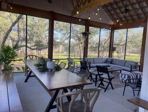 La Terre Farms screened porch is perfect for gatherings