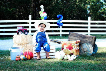 little boy celebrating 2nd birthday