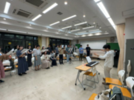 愛知混声合唱団の練習画像