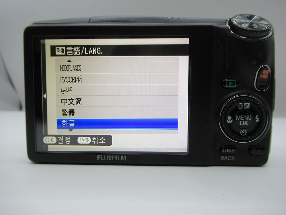 Thumbnail: Multilingual language options on Fujifilm FinePix F900EXR camera